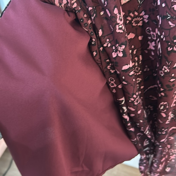 BEACH LUNCH LOUNGE Khaleesi Dress Womens Plus Size XXL Maroon Midi Boho Burgundy - Picture 10 of 17